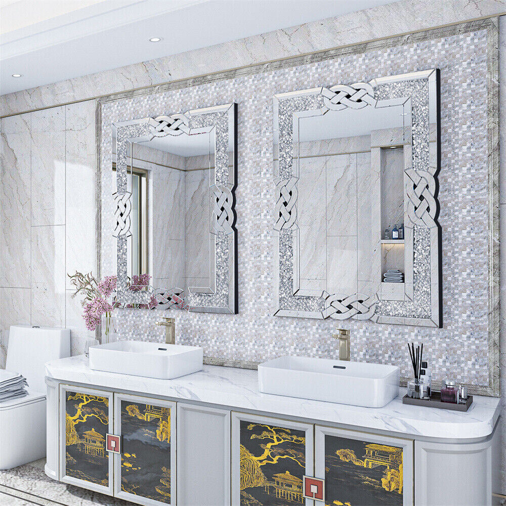 Modern Crystal Crush Diamond Mirror