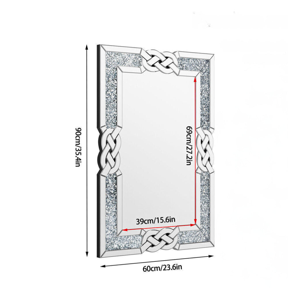 Modern Crystal Crush Diamond Mirror