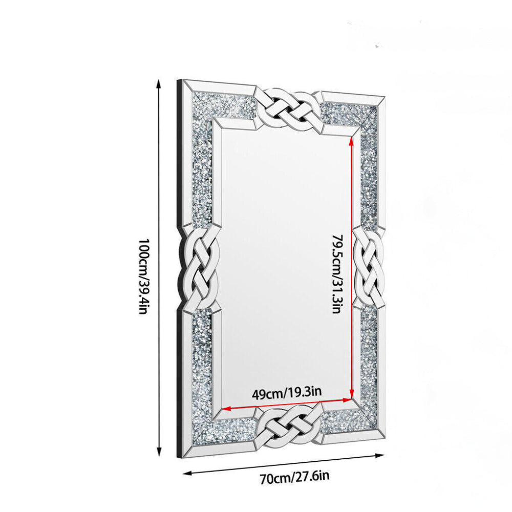 Modern Crystal Crush Diamond Mirror