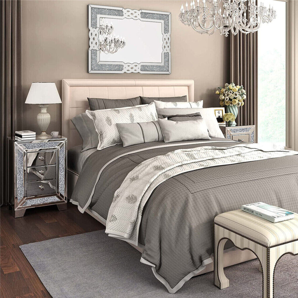 Modern Crystal Crush Diamond Mirror