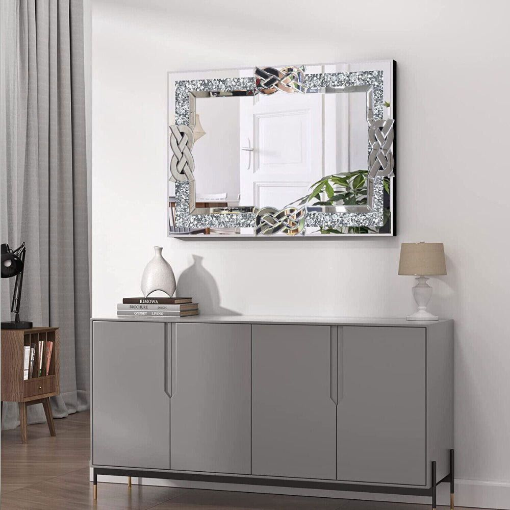 Modern Crystal Crush Diamond Mirror
