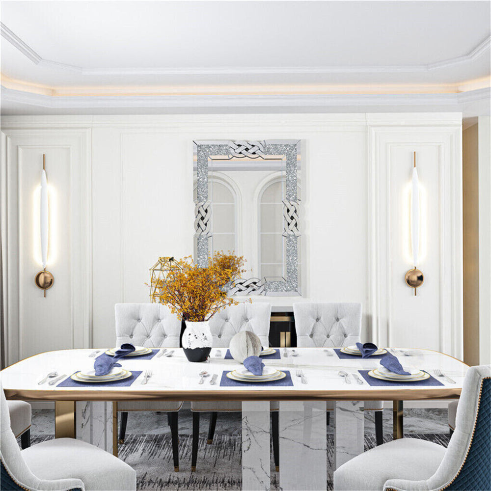 Modern Crystal Crush Diamond Mirror