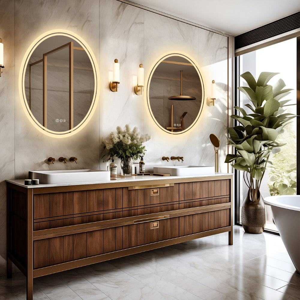 Dimmable and Anti-fog Touch Screen LED Light Mirror