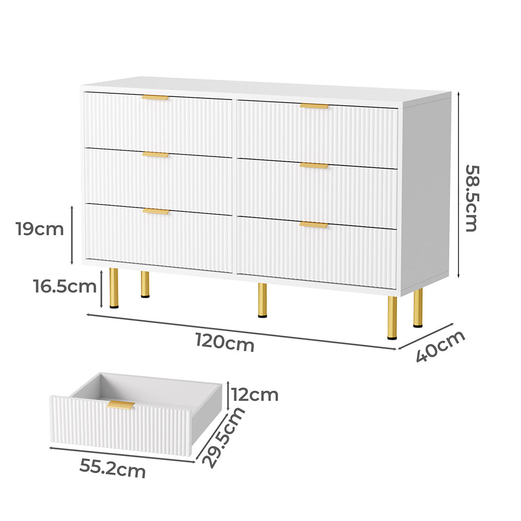 Levede Chest of 6 Drawers-1917016714713894914