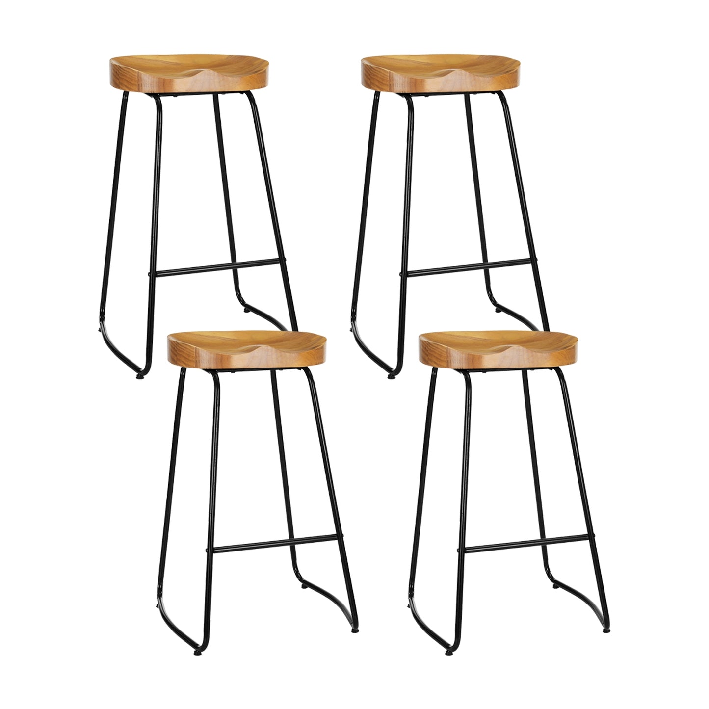 Artiss 4x Bar Stools Tractor Seat Wooden