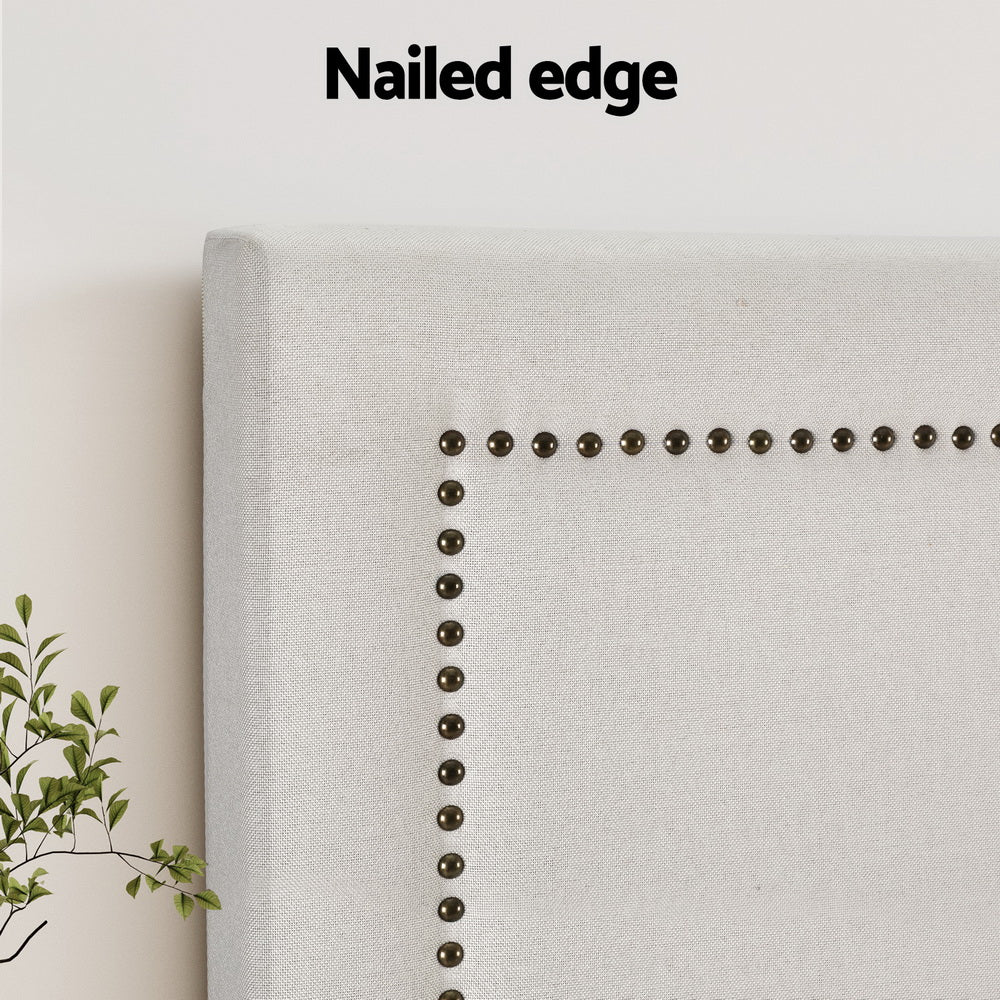 Artiss Bed Frame Bed Head Headboard Fabric - RIVE