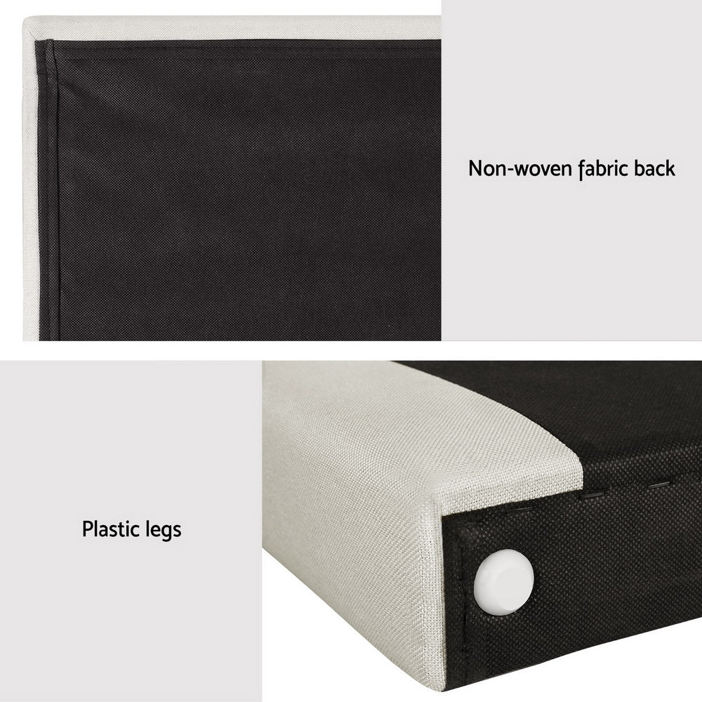 Artiss Bed Frame Bed Head Headboard Fabric - RIVE