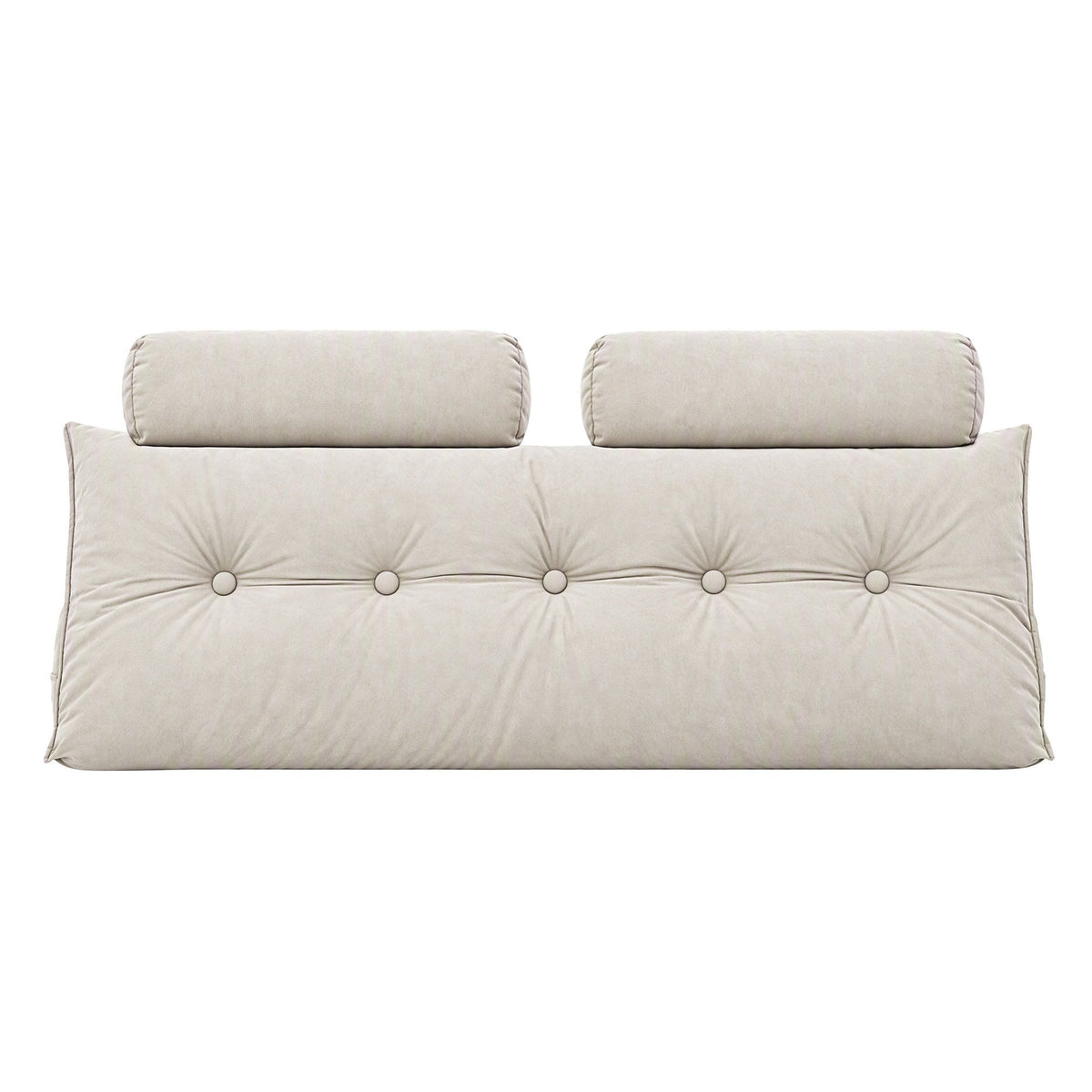 Artiss Headboard Pillow Double Wedge Backrest Triangular with 2 Cushions Beige