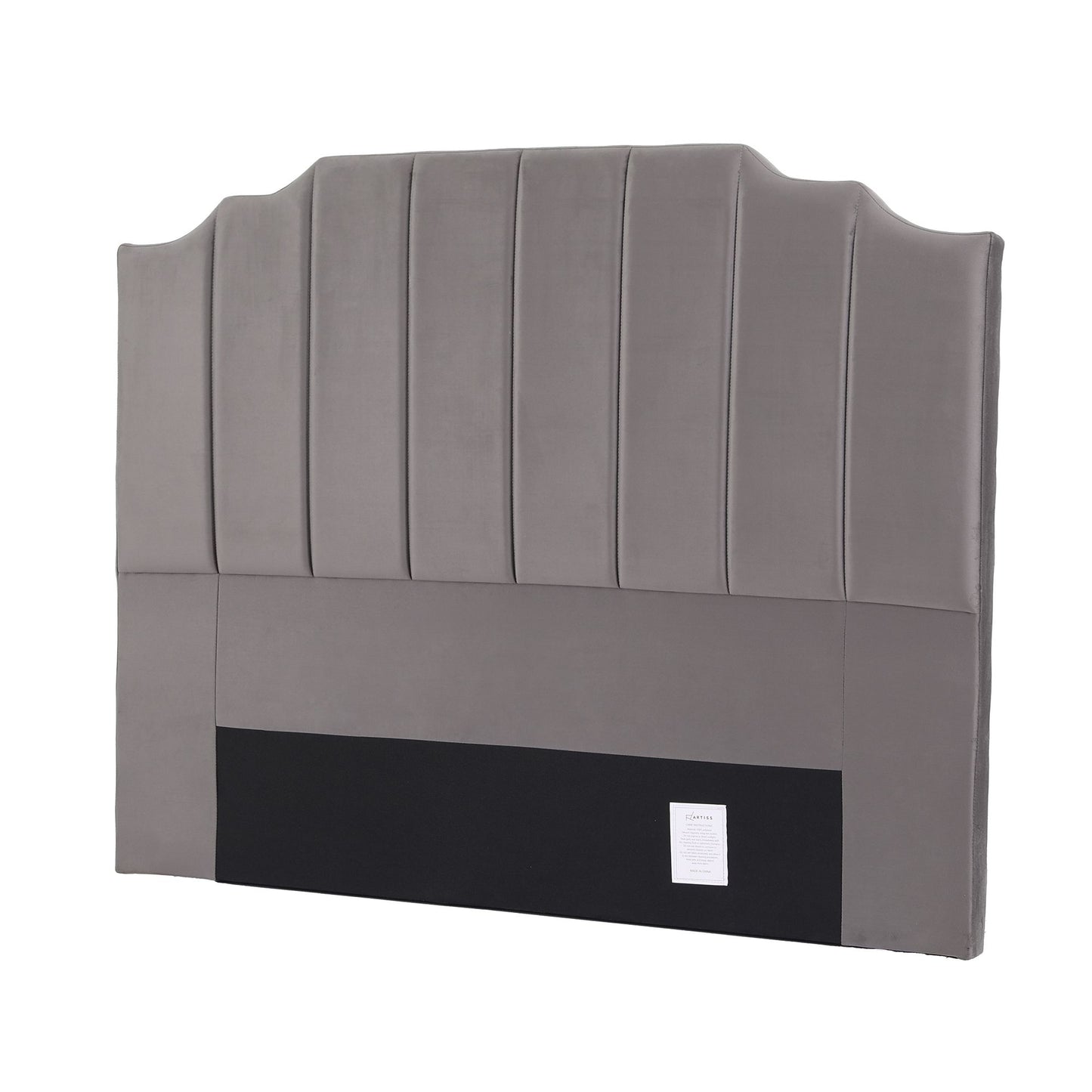 TWSC Bed Head Headboard Queen Velvet 153CM - Grey