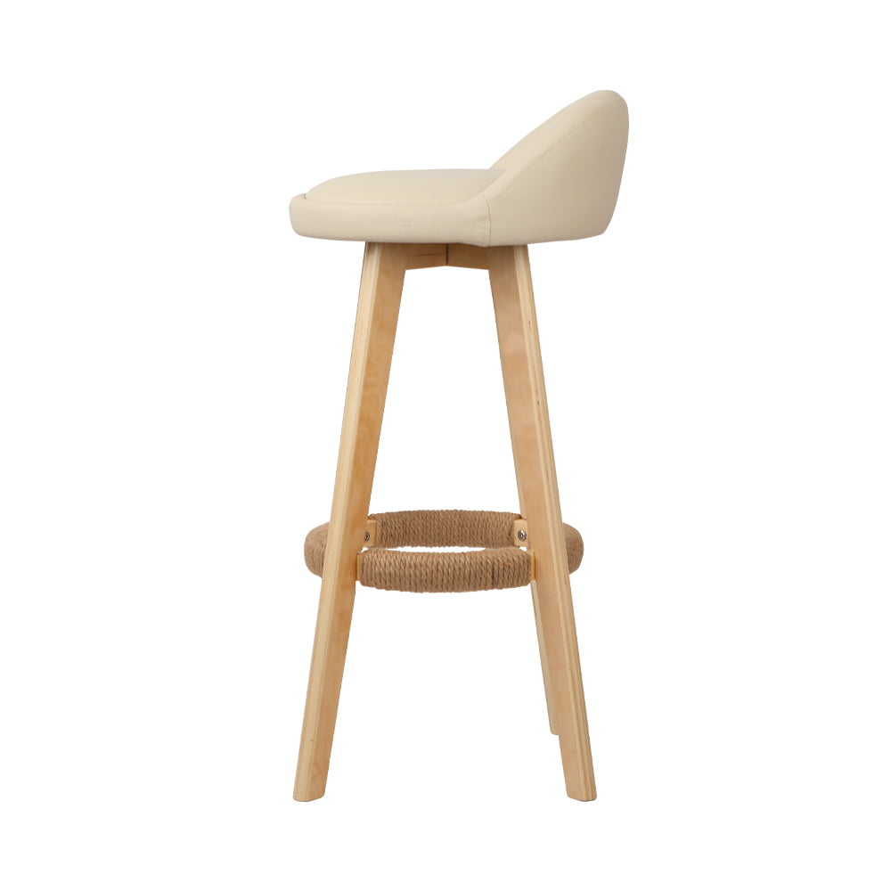 Artiss 2x Bar Stools Padded Wooden