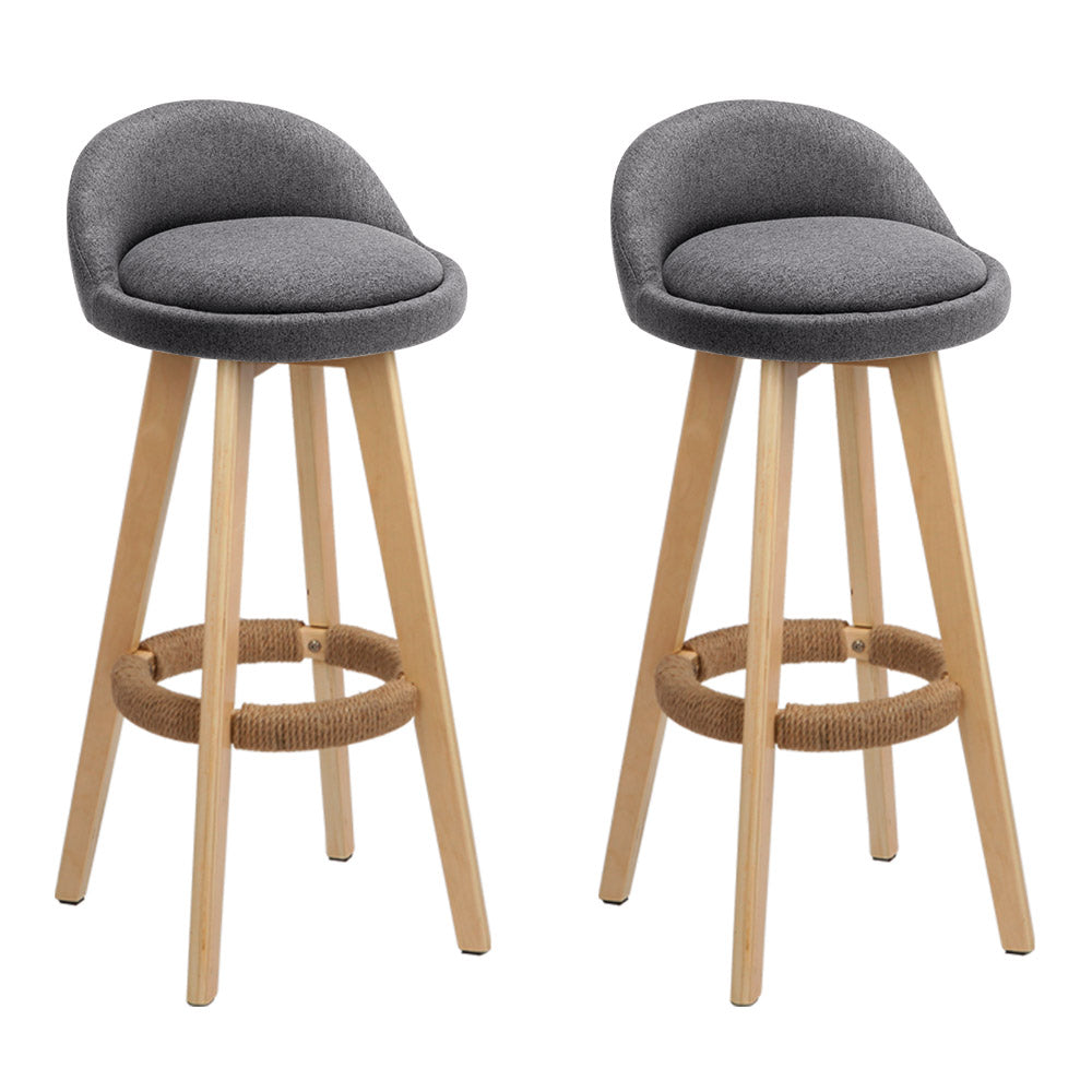 Artiss 2x Bar Stools Padded Wooden