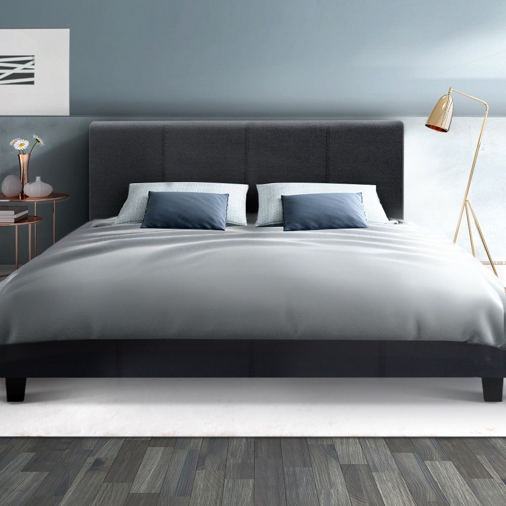 TWSC Bed Frame Queen Size Charcoal NEO