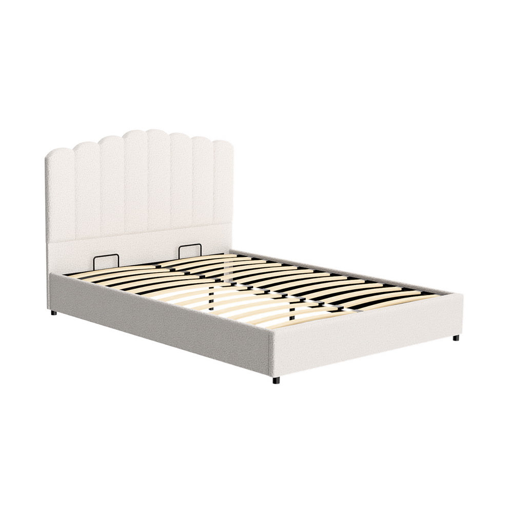 TWSC Bed Frame Queen Size Boucle FION