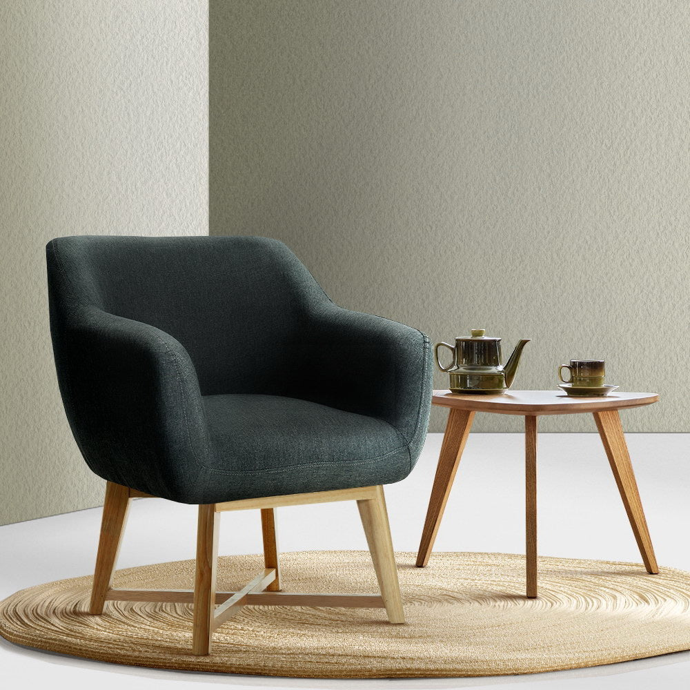 TWSC Armchair Tub Chair Charcoal Aston