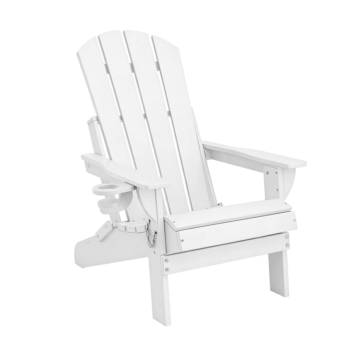 Adirondack Folding Outdoor Chair – Weather-Resistant HDPE, White