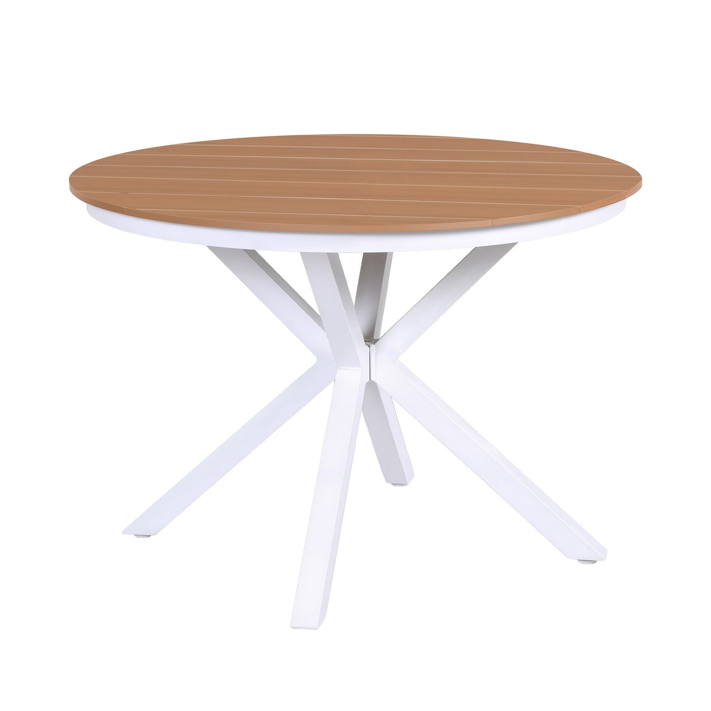 Outdoor Dining Table – Aluminum Frame with WPC Top, 108cm