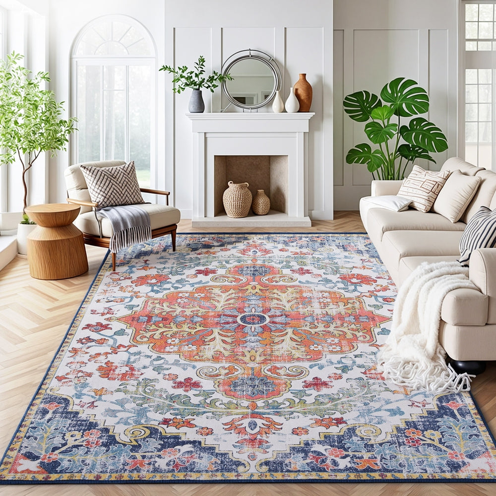 Floor Rug – Washable Geometric Design, 240x340cm