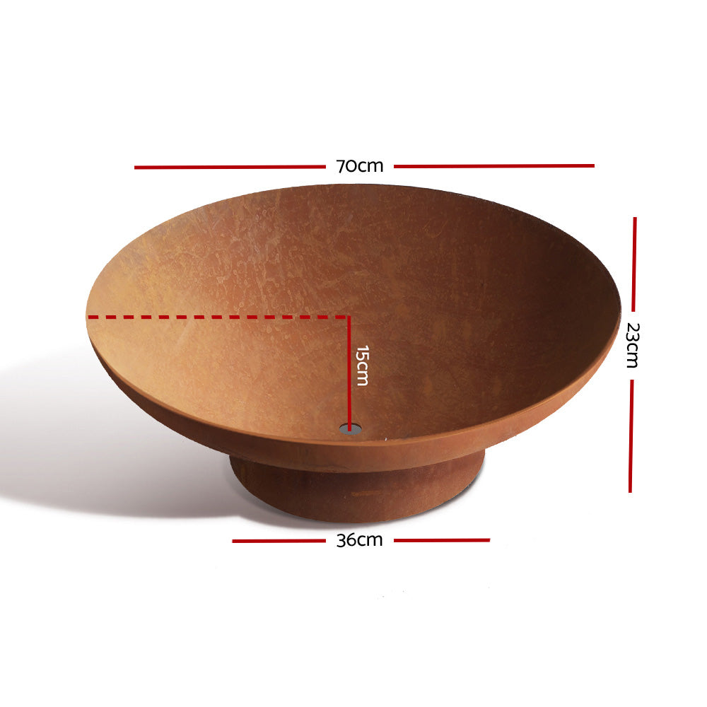 Grillz Fire Pit Bowl Cast Iron Rustic