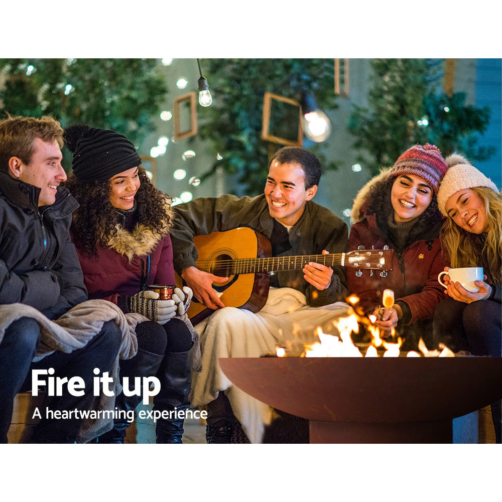 Grillz Fire Pit Bowl Cast Iron Rustic