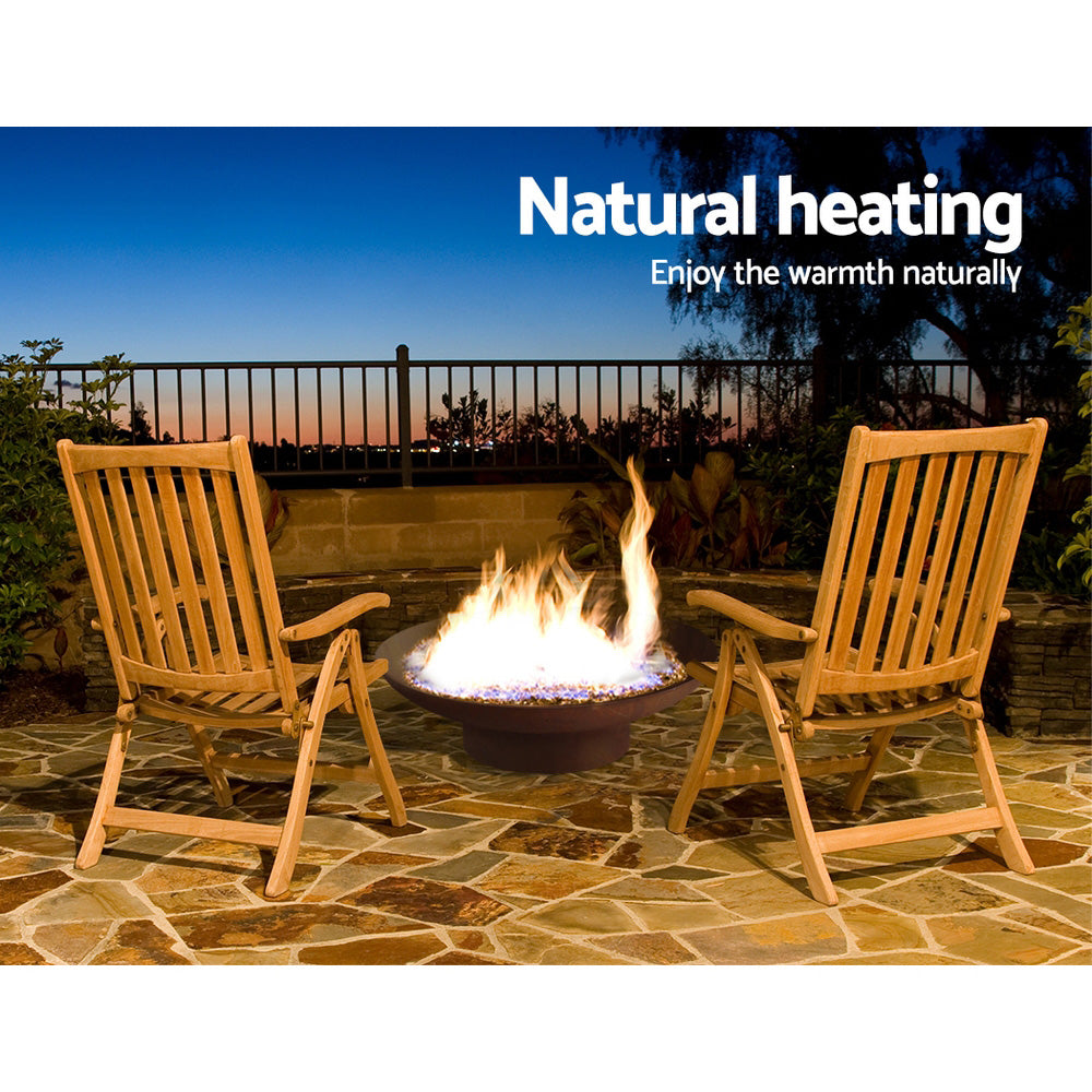 Grillz Fire Pit Bowl Cast Iron Rustic