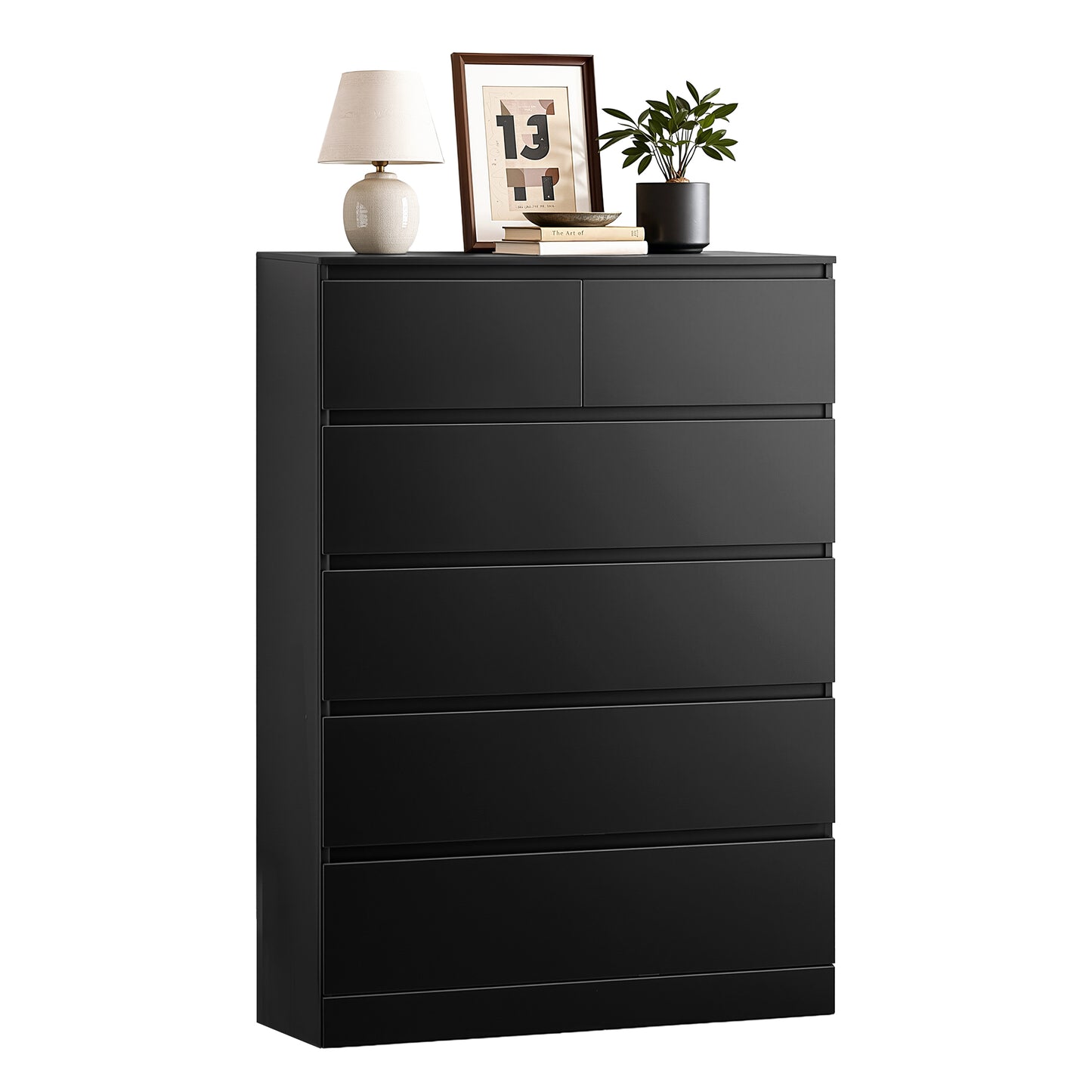 Pepe Chest of Drawers – 6 Spacious Drawers, Black