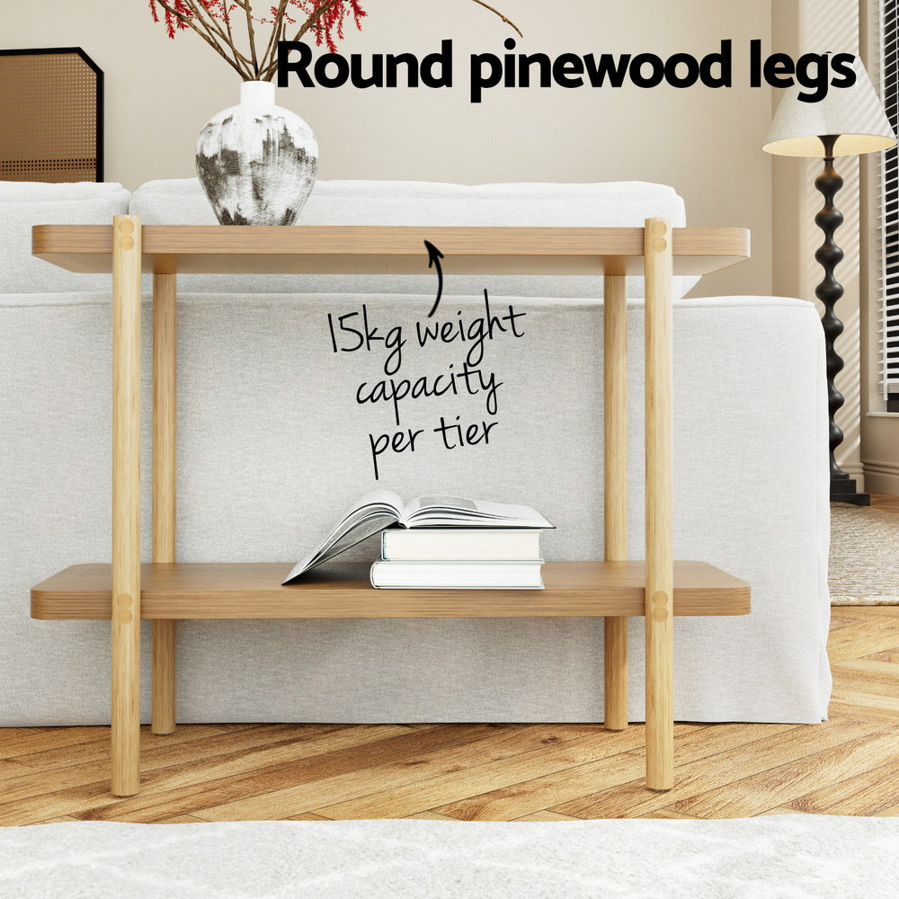 TWSC Console Table 92CM 2-tier Pine Sera