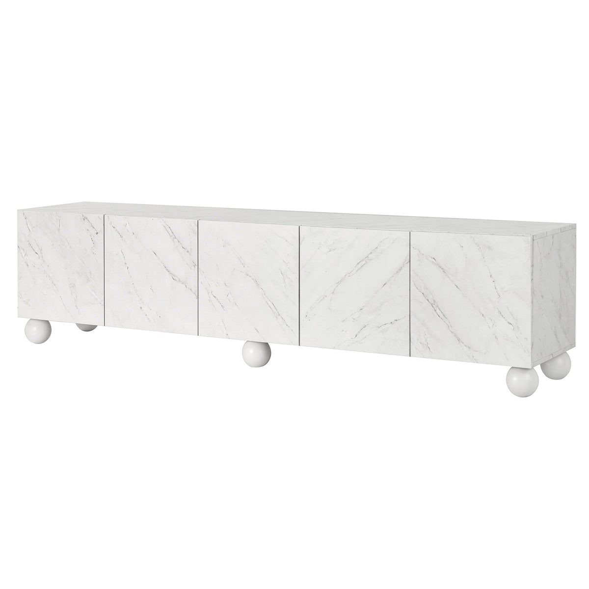 TWSC TV Unit Entertainment Unit Storage Cabinet 200cm White
