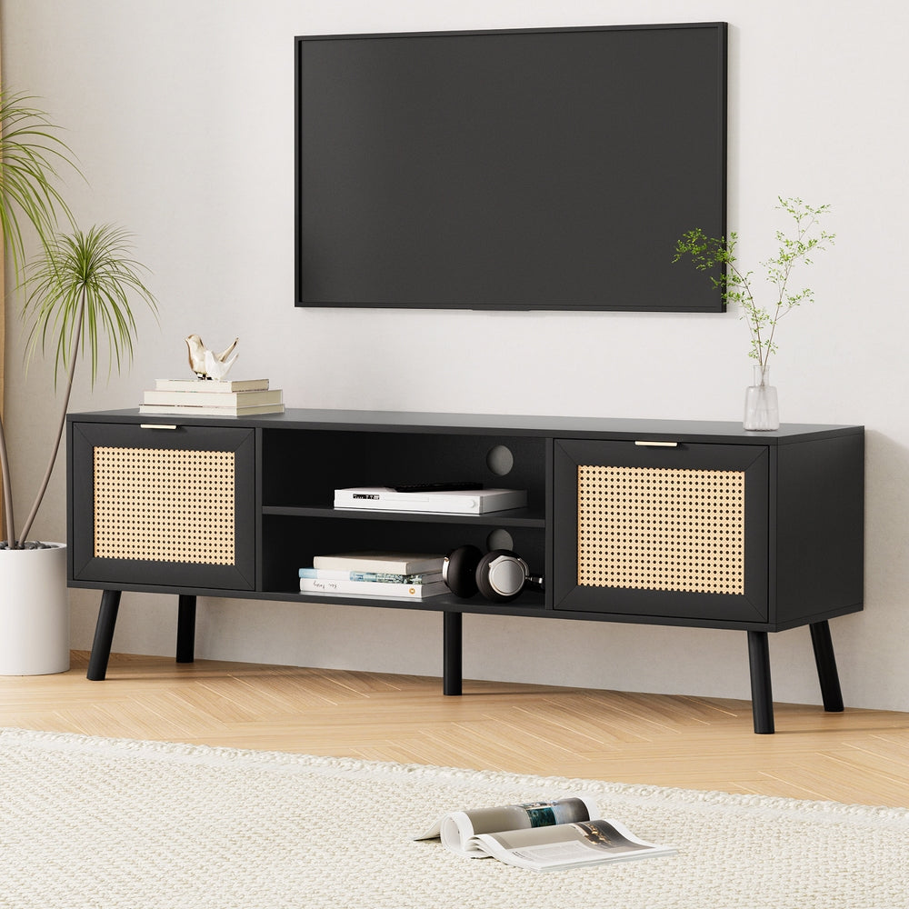 TWSC TV Unit 150cm Storage Cabinet Black