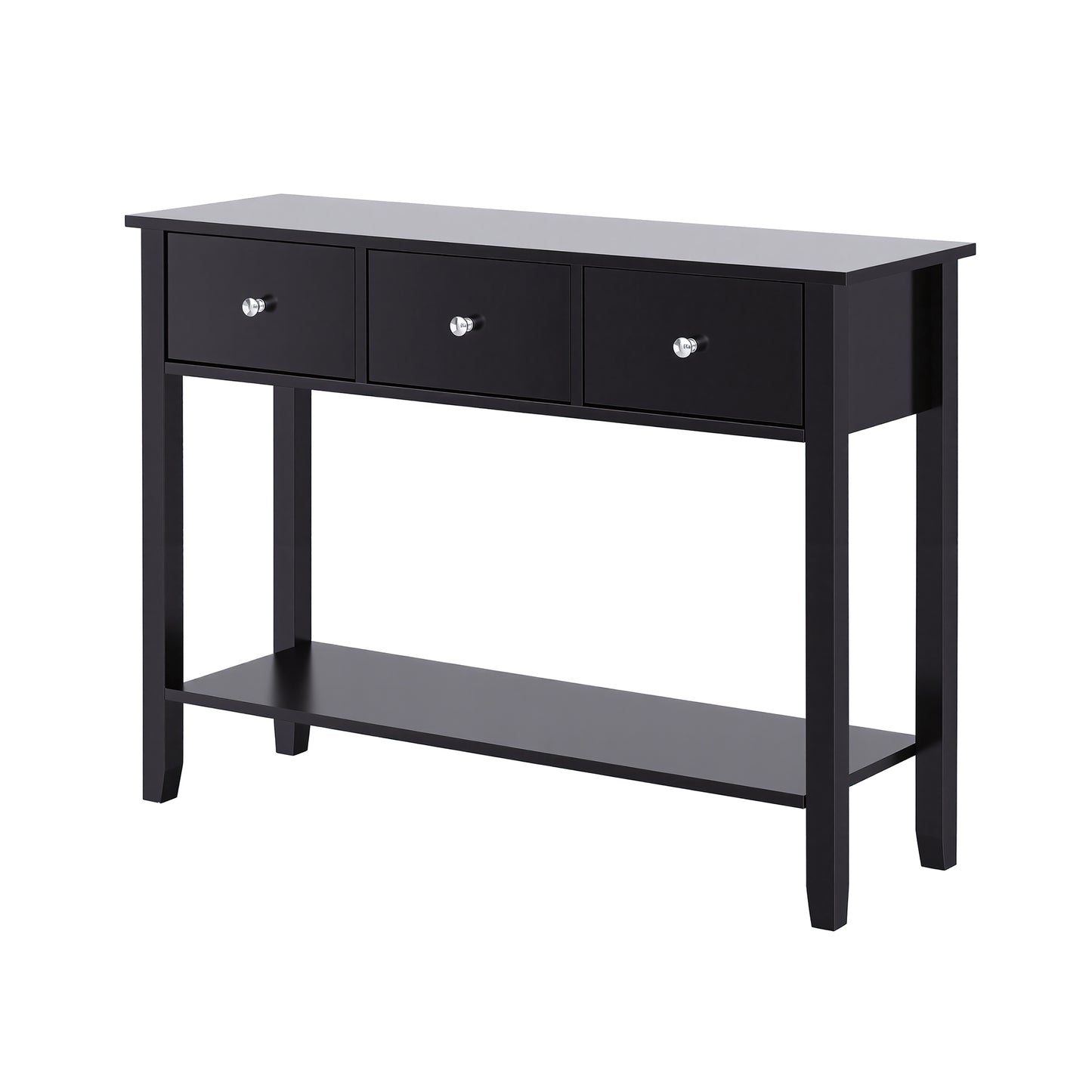 Console Table with 3 Drawers – 100cm Black