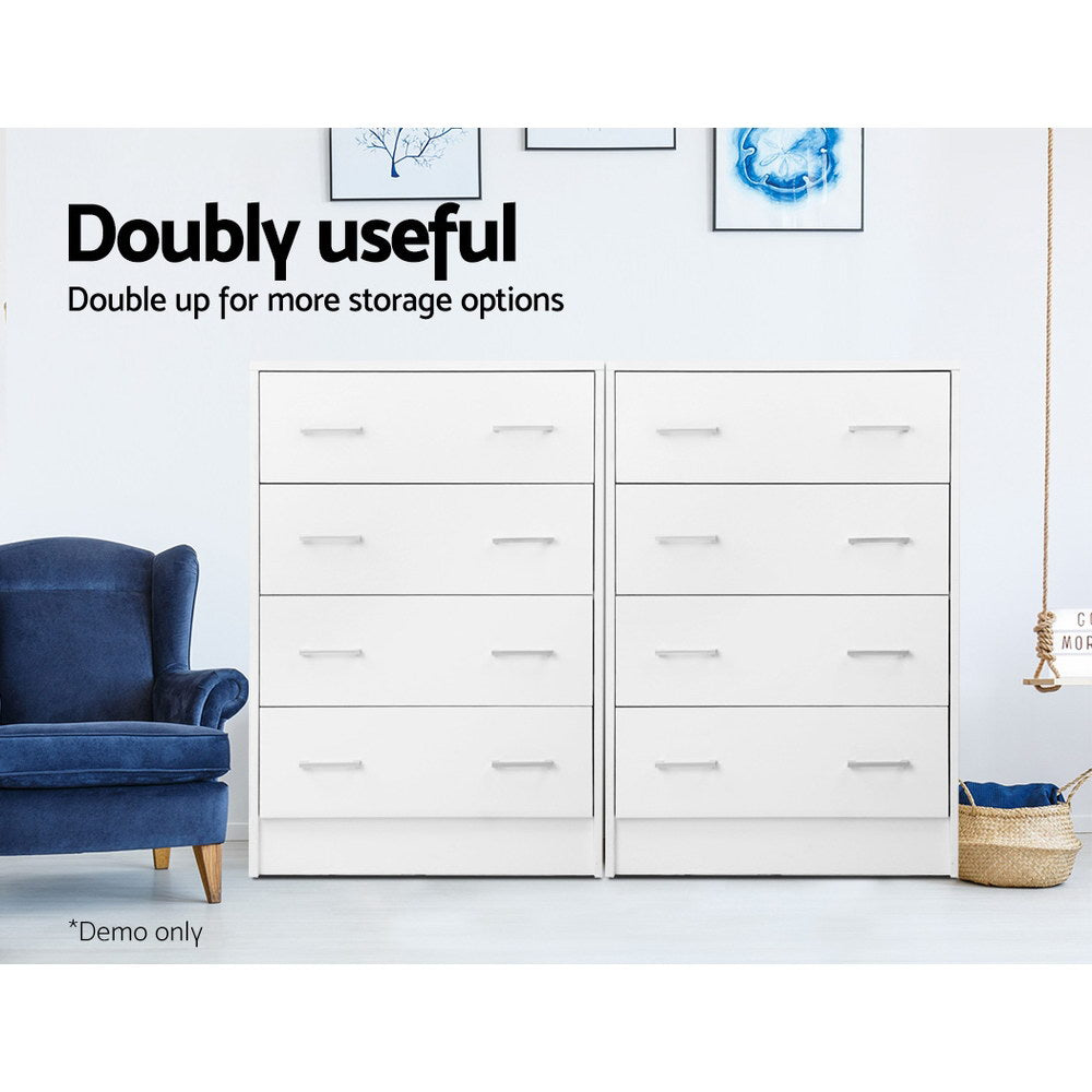 TWSC 4 Chest of Drawers - ANDES White