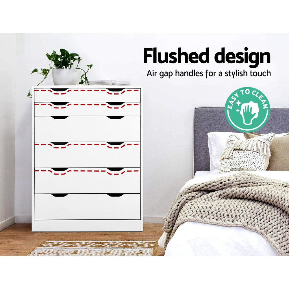 TWSC 6 Chest of Drawers - MYLA White