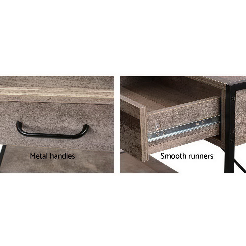 Console Table – Two Drawers, Walnut Finish