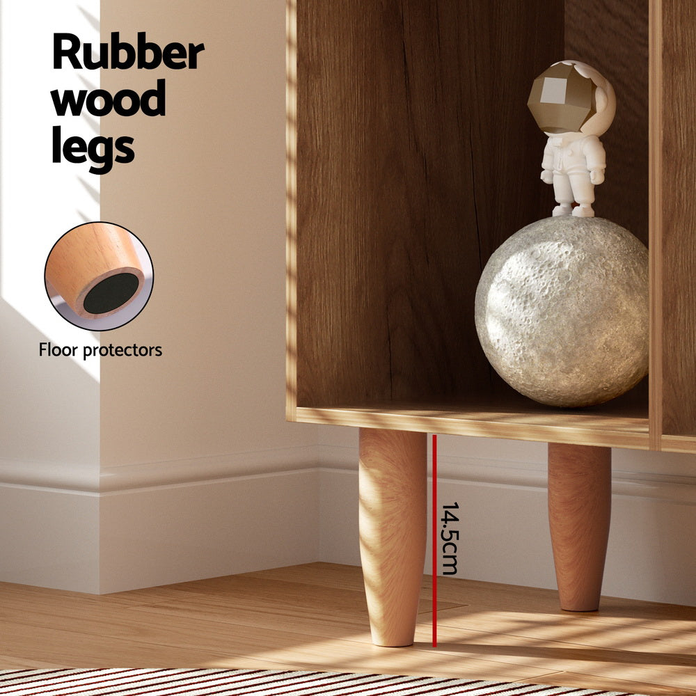 TWSC Bookshelf Bookcase 4 Tiers LEOR Walnut