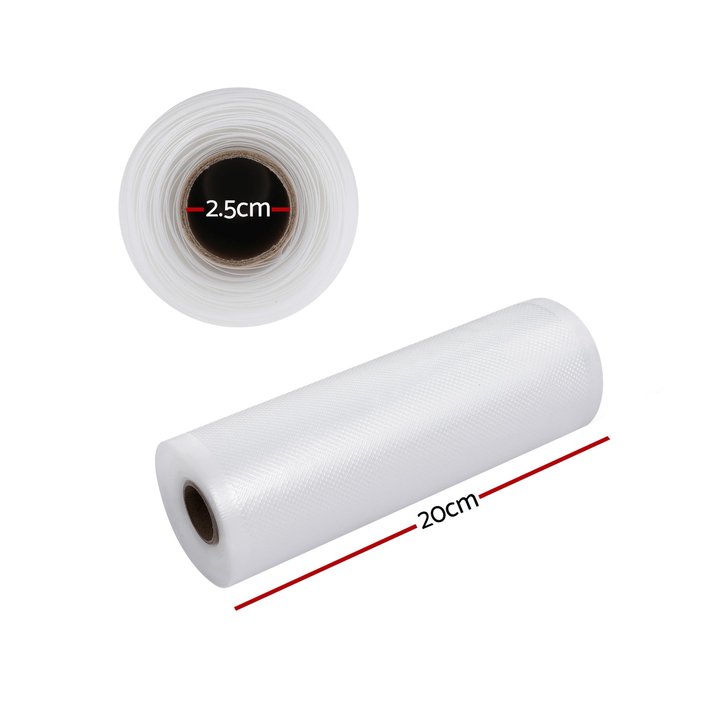 2 Rolls Food Vacuum Sealer Bags Storage Saver Heat Sealing Bag Pack