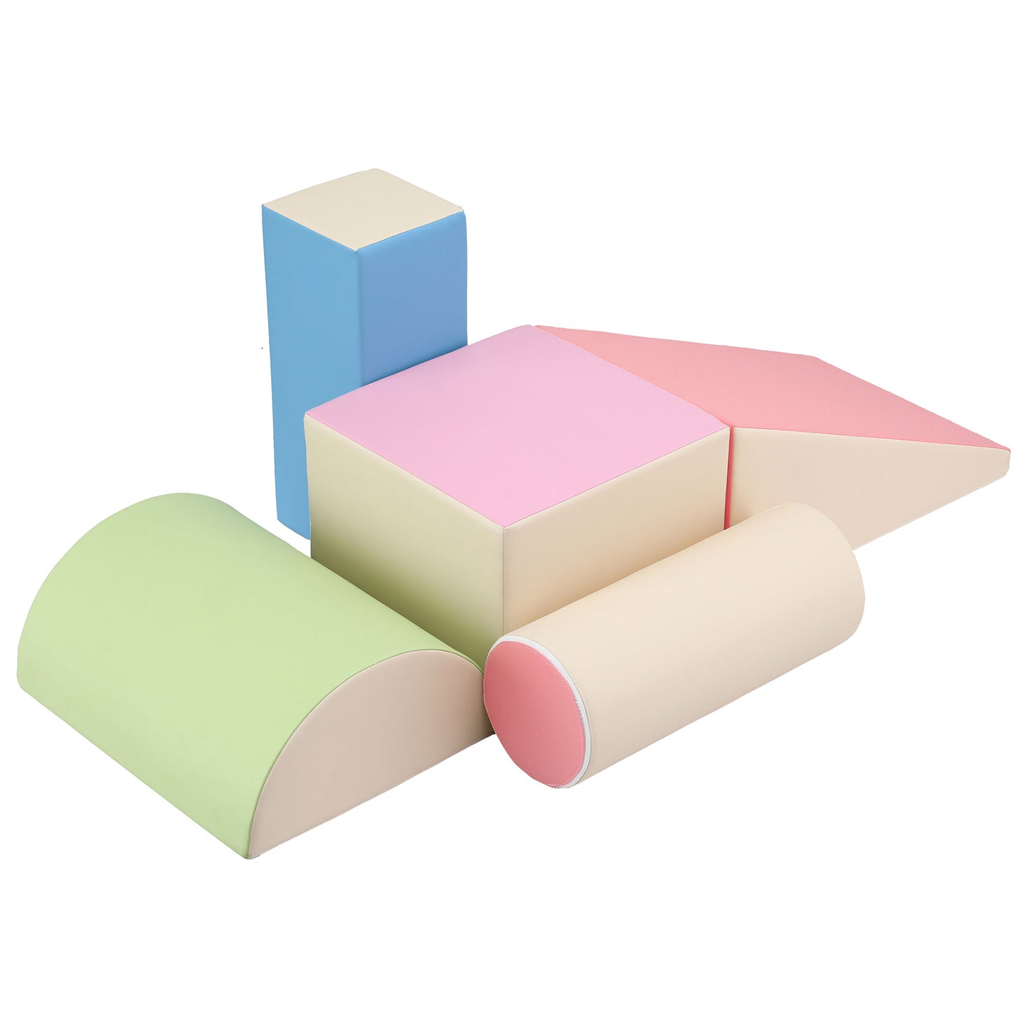 Kids Foam Climbing Blocks Playset – 5-Piece Soft Indoor Toy with Slide