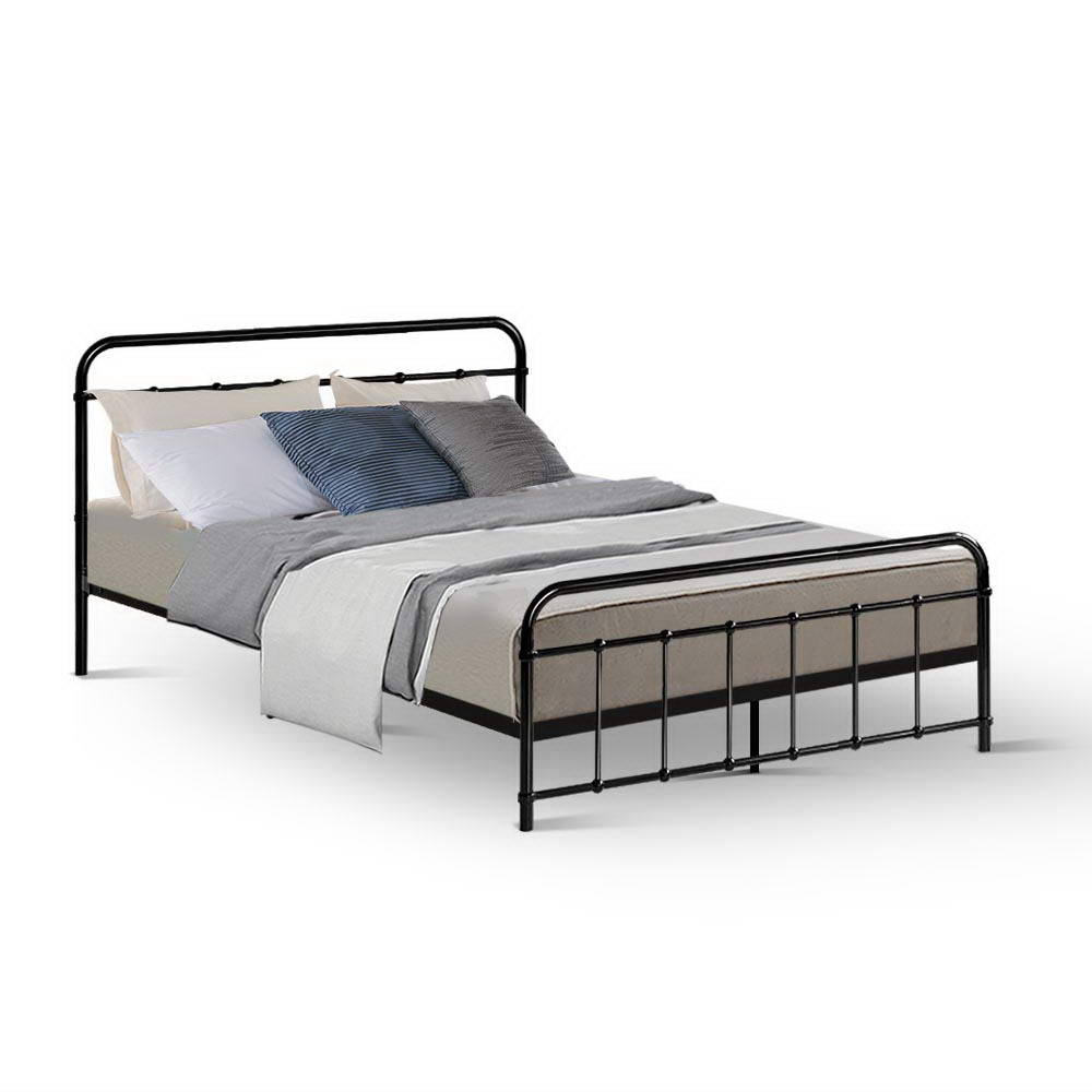 TWSC Bed Frame Metal Bed Frame LEO - Double (Black)