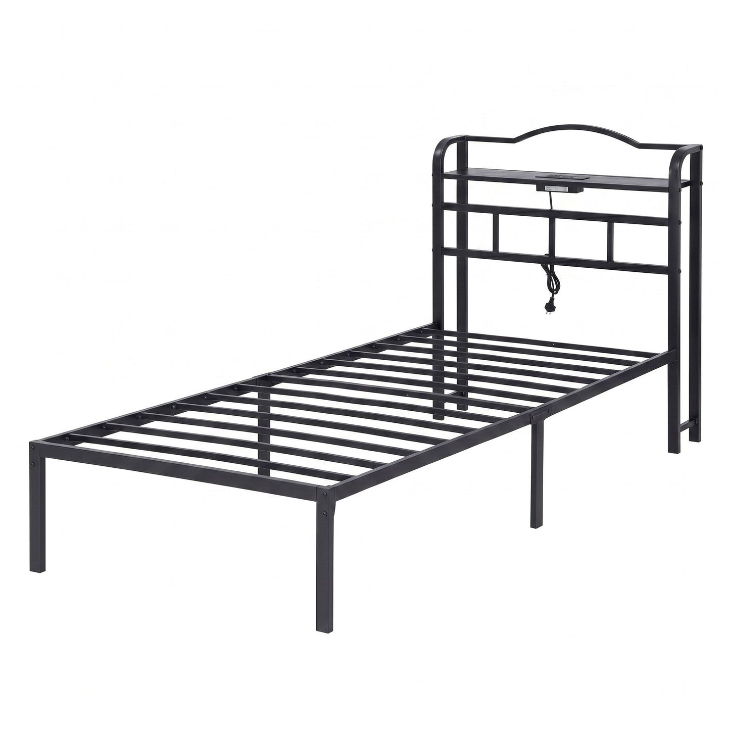TWSC Bed Frame Single Size with Charging Station WAVE