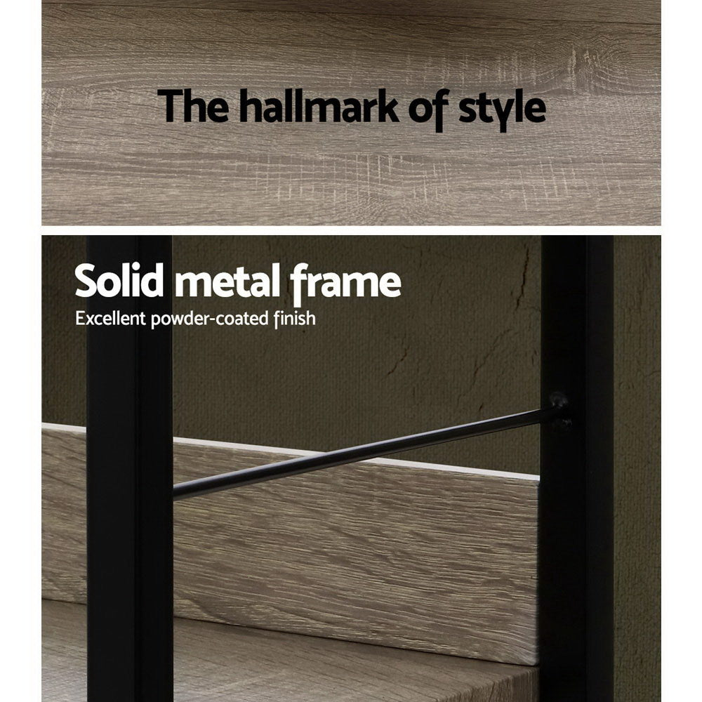 TWSC Bookshelf 4 Tiers - NOE Black and Oak