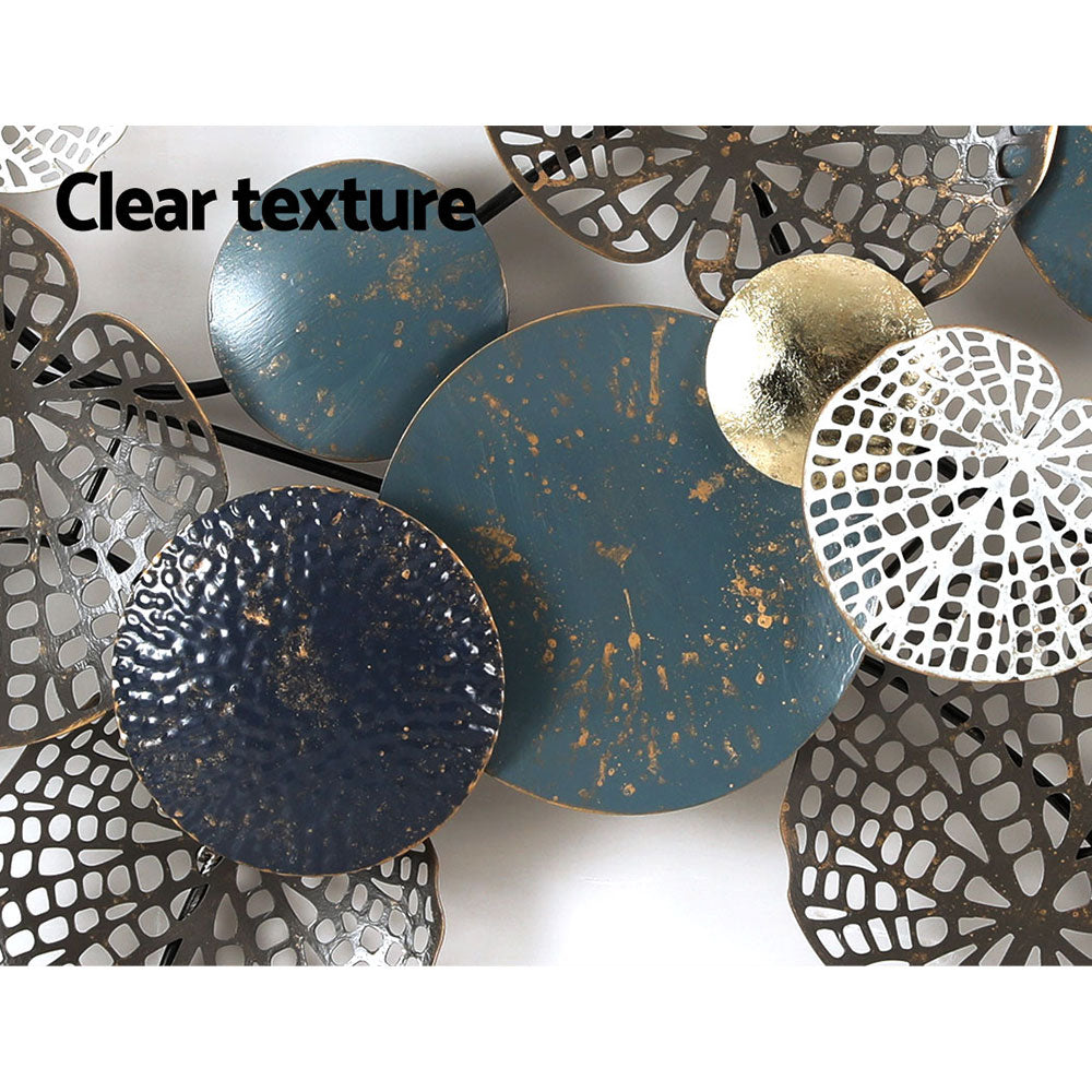 Metal Wall Art Sculpture – Tree Design with Multicoloured Leaves, 132cm