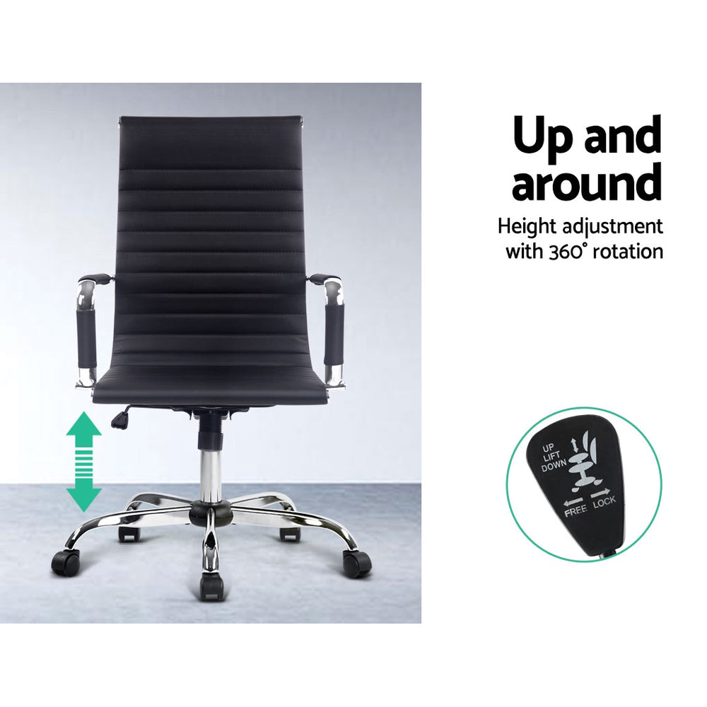 Artiss Office Chair Conference Chairs PU Leather High Back