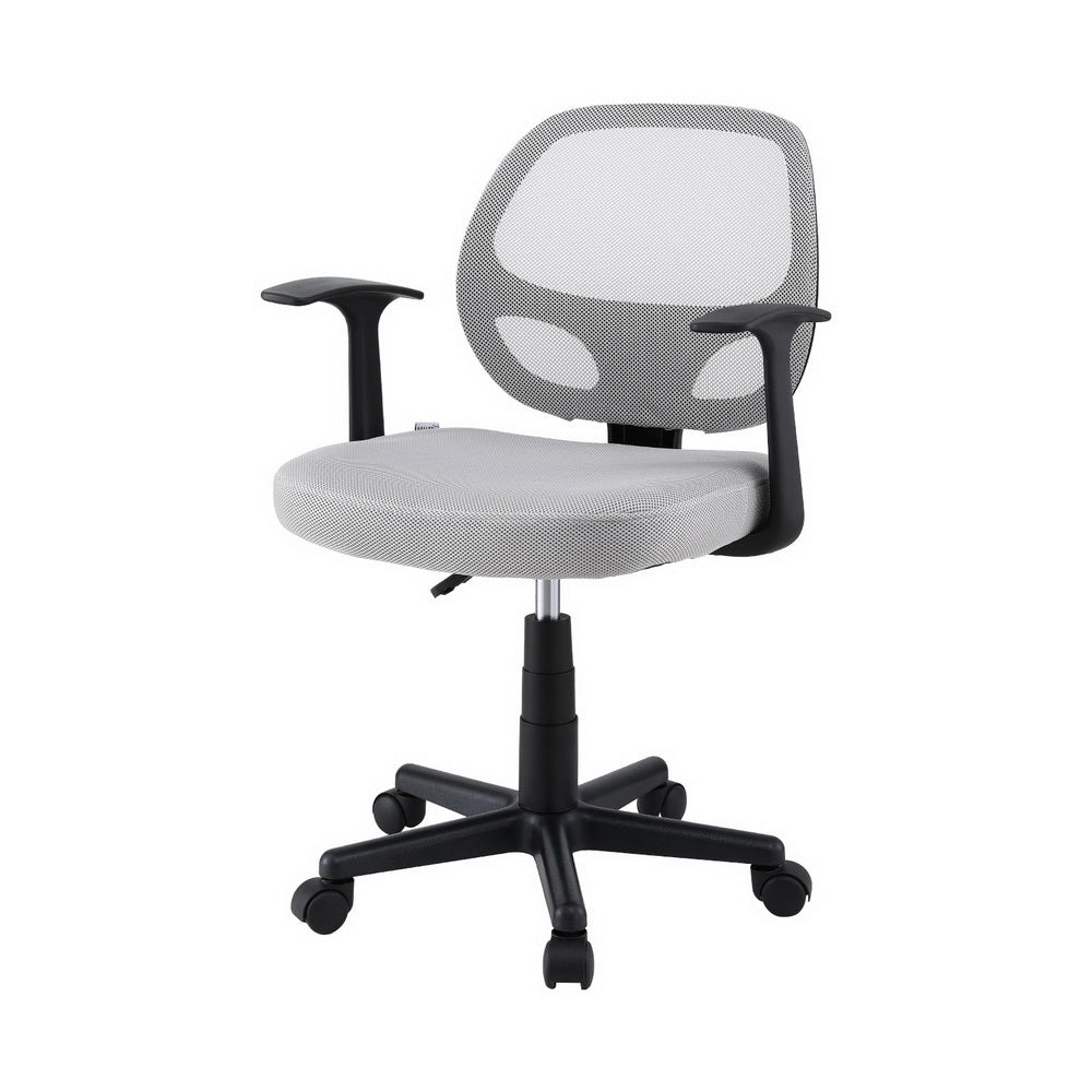 TWSC Mesh Office Chair Computer Gaming Desk Chairs Work Study Mid Back Grey