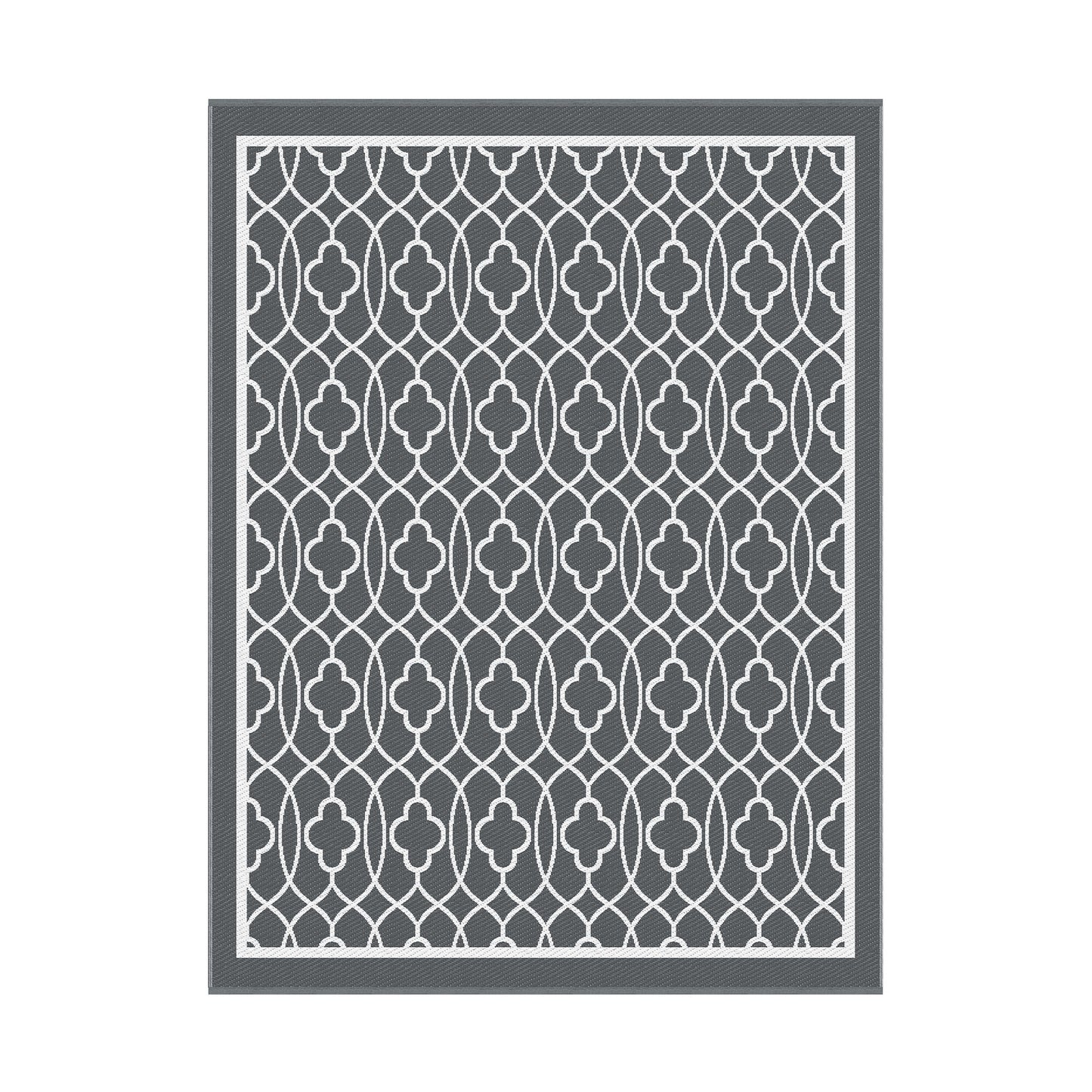 Outdoor Reversible Patio Rug – Weather-Resistant, 274x366cm, Polypropylene