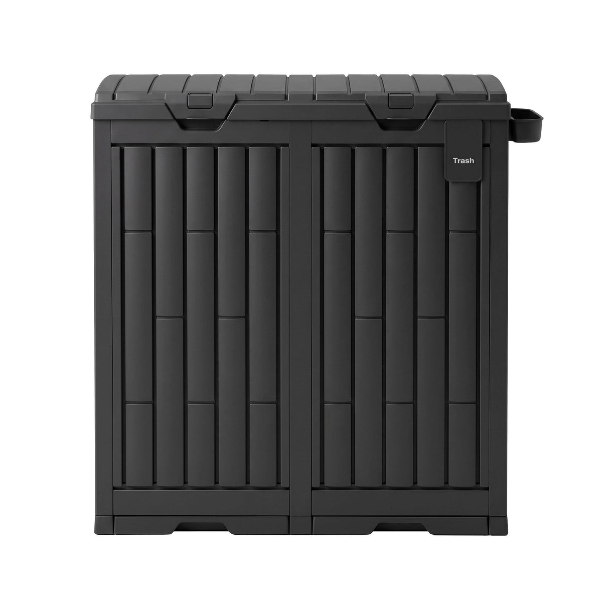 TWSC Outdoor Trash Cans Dual Compartment Trash Can 220L Black