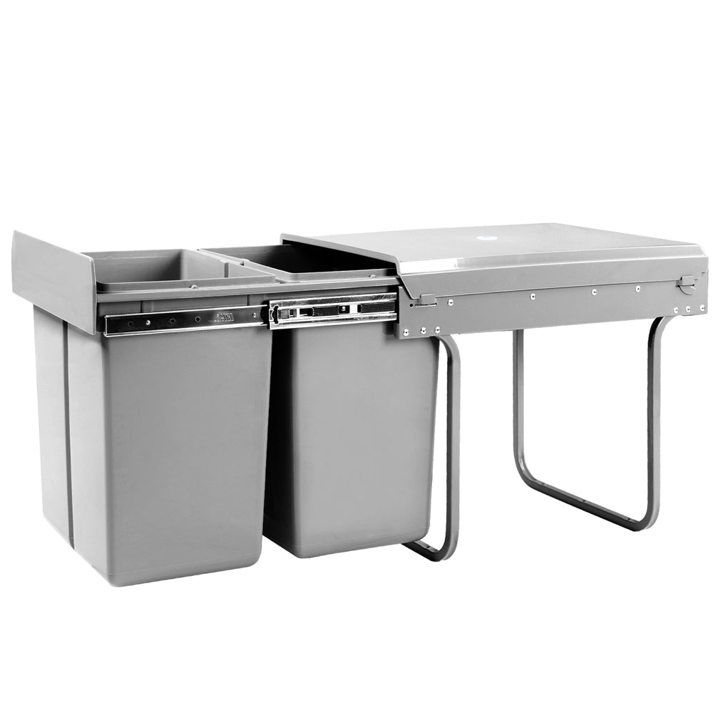 Cefito Pull Out Bin Kitchen Double Basket 2X15L and 2X20L