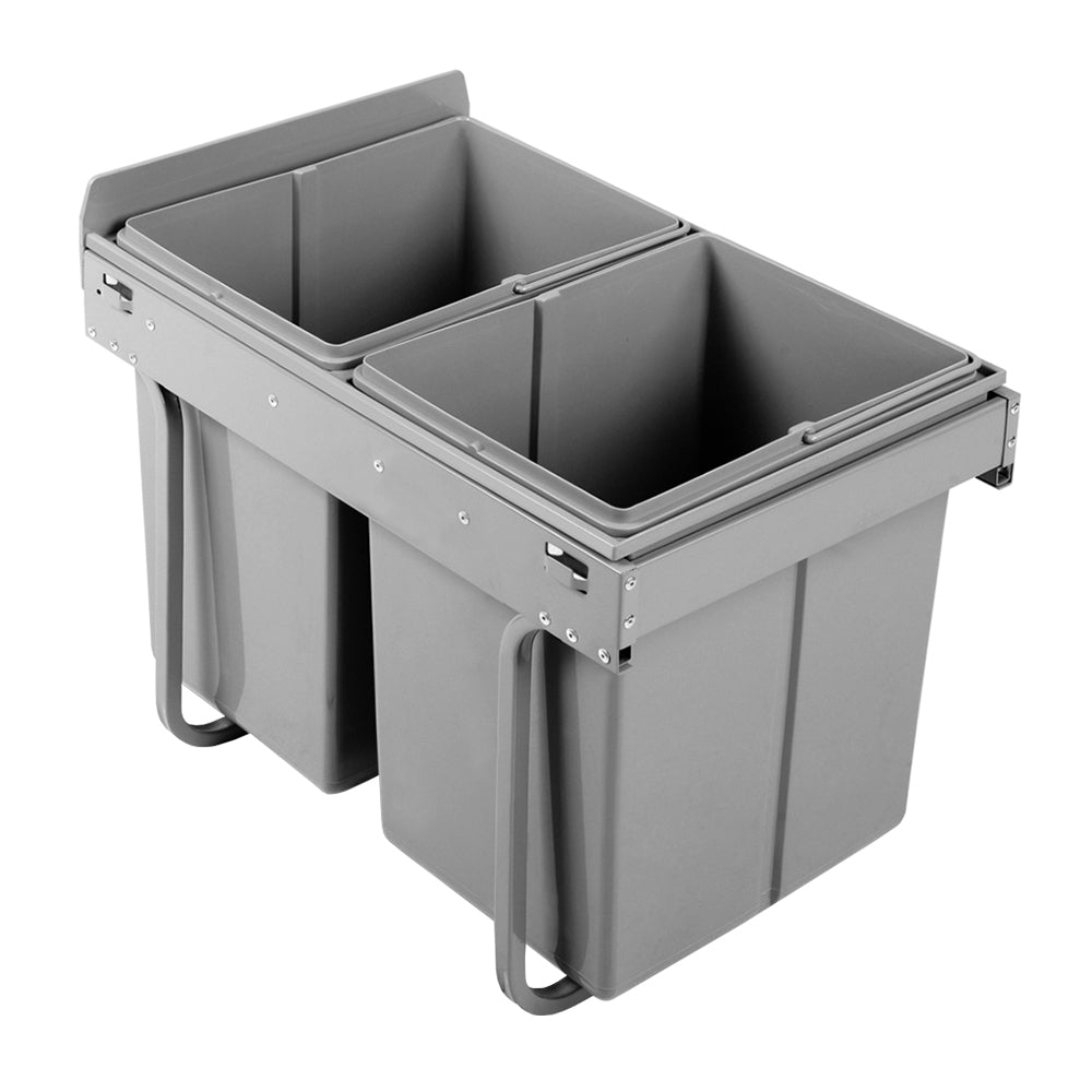 Cefito Pull Out Bin Kitchen Double Basket 2X15L and 2X20L