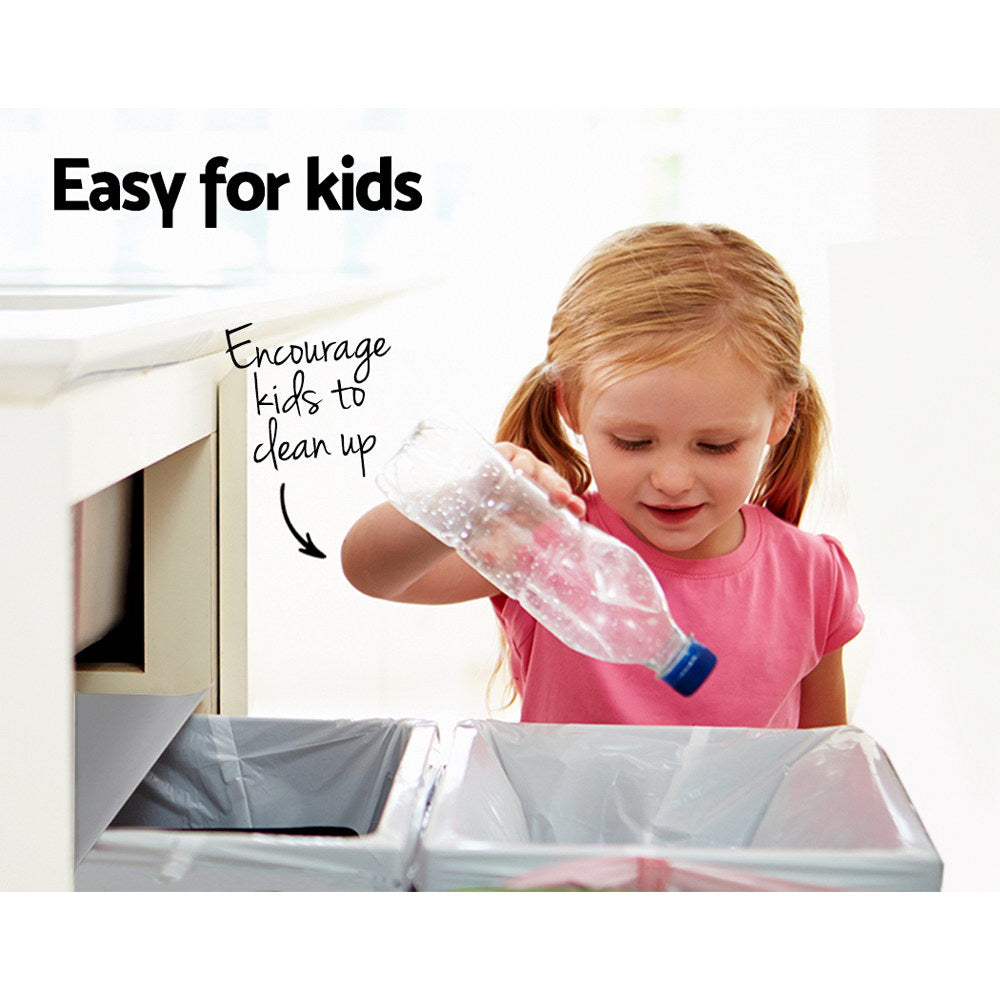 Cefito Pull Out Bin Kitchen Double Basket 2X15L and 2X20L