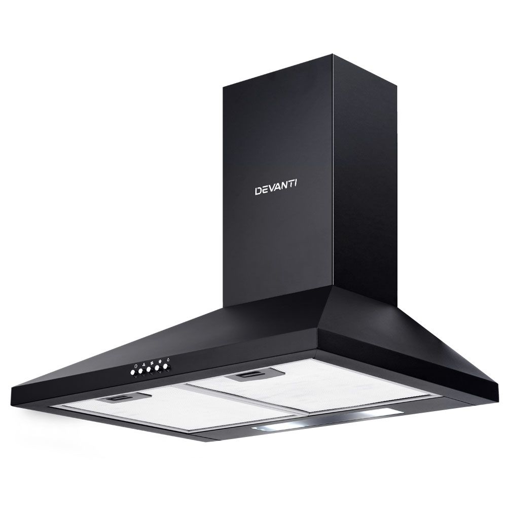 Range Hood – High Performance, 600mm Black Powder-Coated Steel