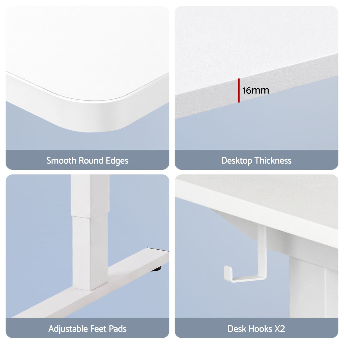 TWSC Standing Desk Office Chair Sit Stand Ergonomic Combo 140cm White
