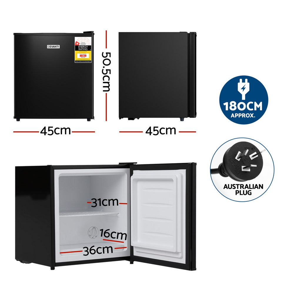 Upright Freezer – Compact 31L Vertical Freezer, Black