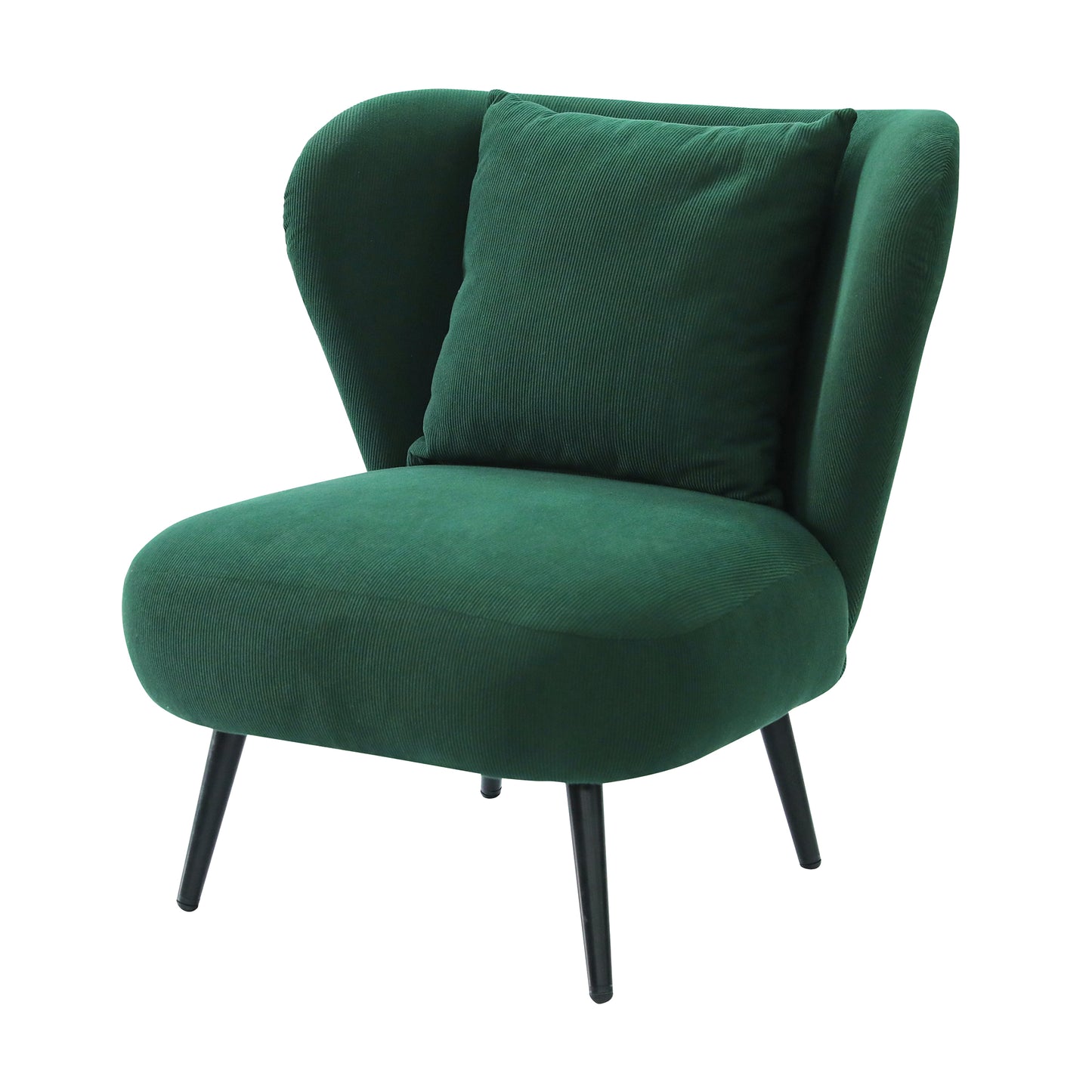 Armchair Accent Chair – Corduroy Velvet, Green